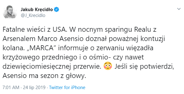 Poważna KONTUZJA Marco Asensio